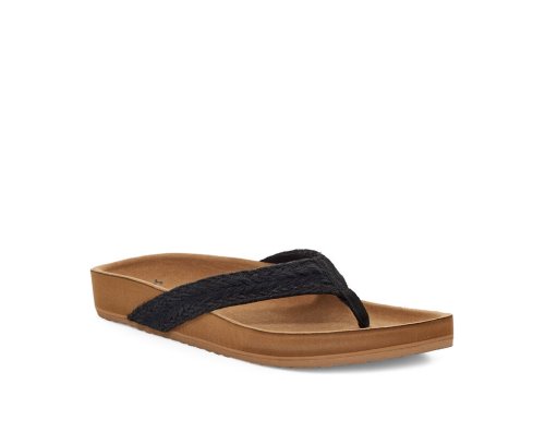 Sanuk She Loungy Hemp - Sanuk Sandals Womens Black - Philippines FJAILP128